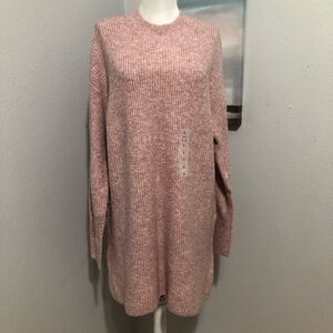 Rose Pink Knit Sweater Dress Size L
